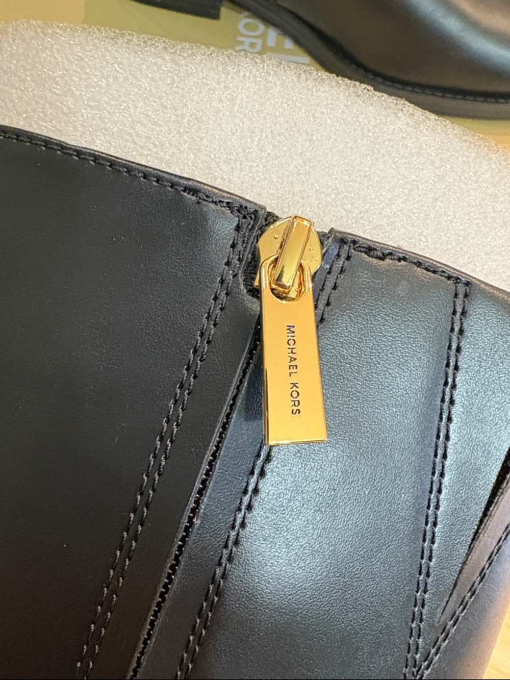 Michael Kors Black Women's Riding Boots with Gold Hardware - Picture 7 of 9